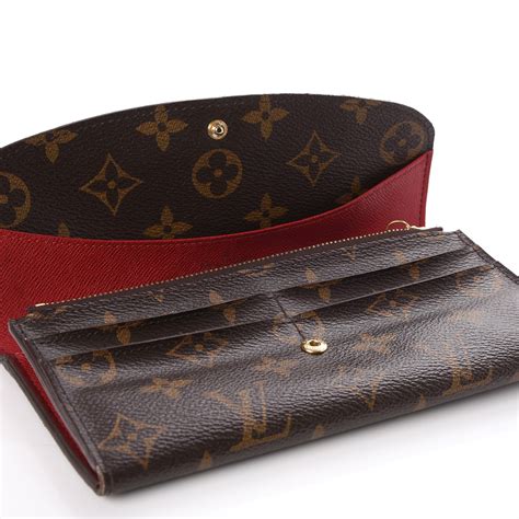 louis vuitton red and brown wallet|louis vuitton wallet women monogram.